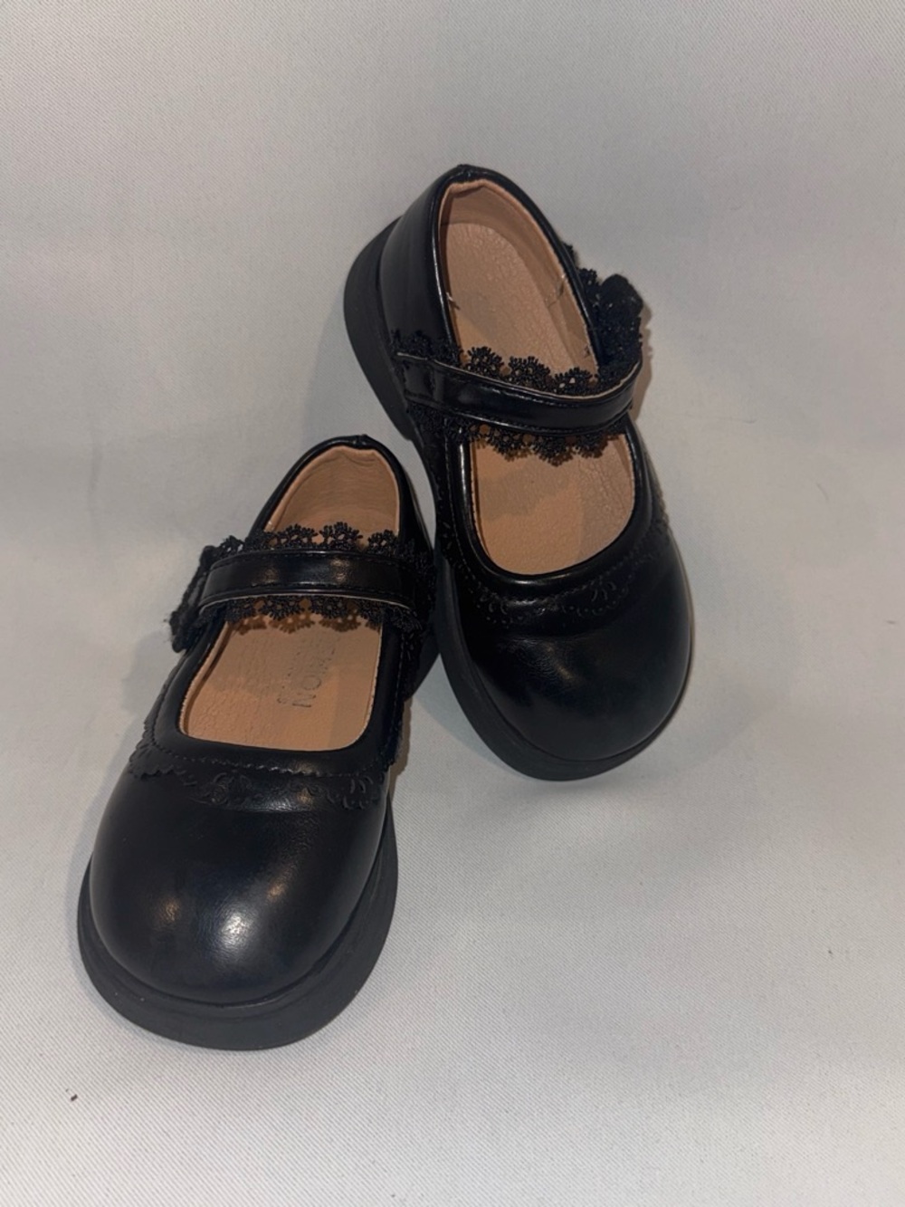 Black Lolita Mary Jane Shoes Girls Kids Lace Bow Platform Flats